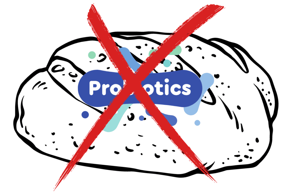 Sourdough bread does not have probiotics