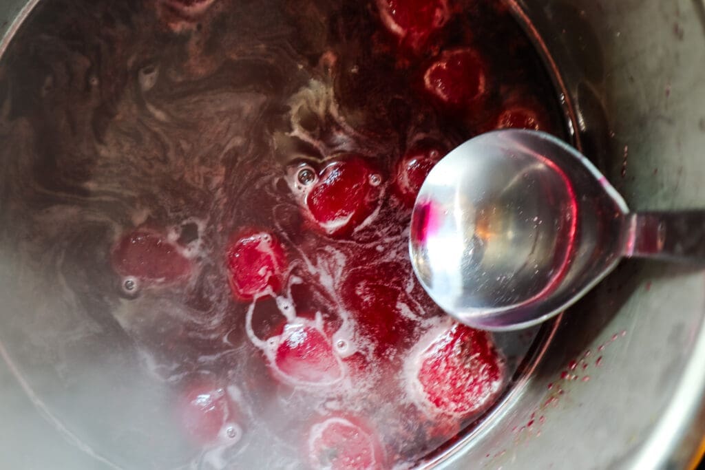 steaming pickling liquid
