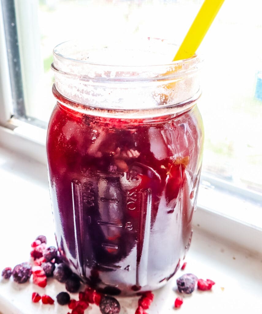 coffee berry shrub with apple cider vinegar