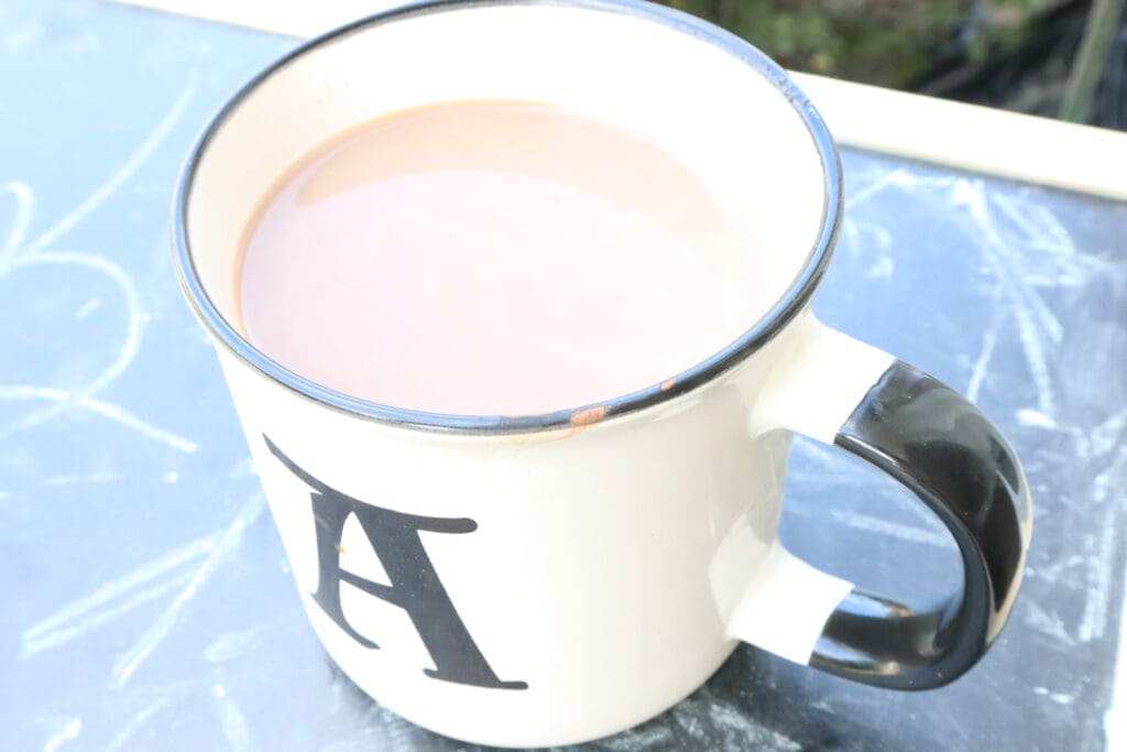 coffee with creamer in mug